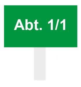 Abteilungsschild, 200 x 120 mm