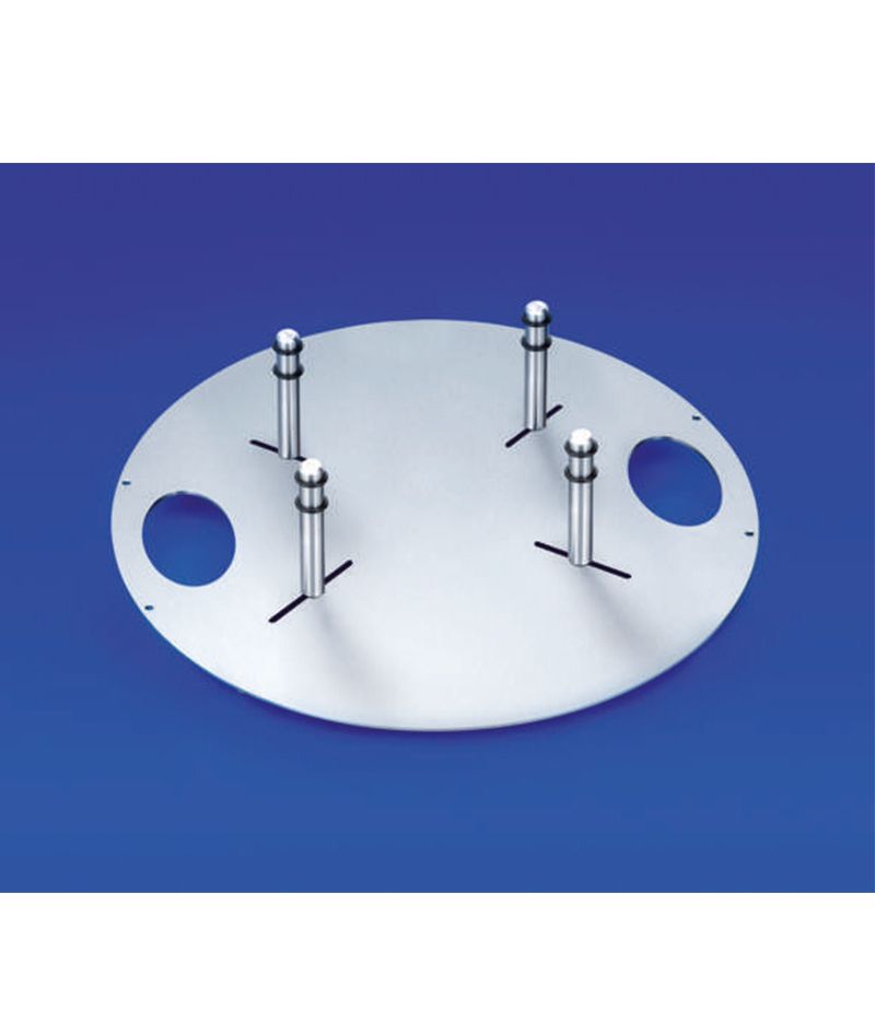 Urnentrage aus Edelstahl mit Griffmulden und 4 verstellbaren Bolzen