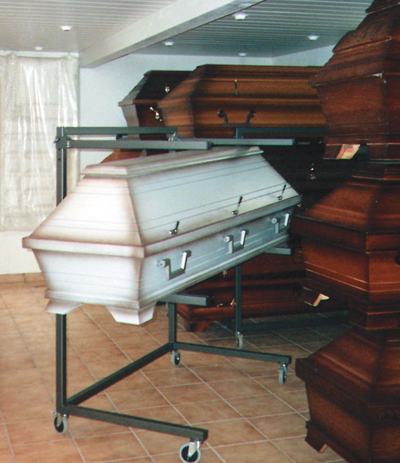 Sargregal für 2 Särge, einseitig