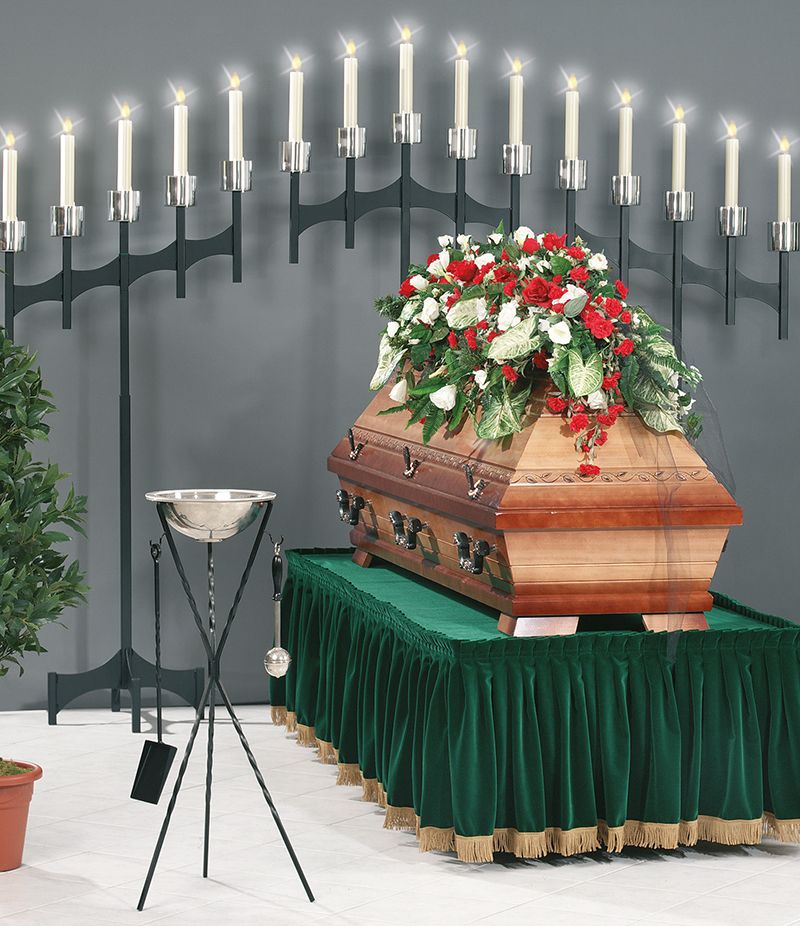 Stand-Seitenleuchter „Attika“, schräg 