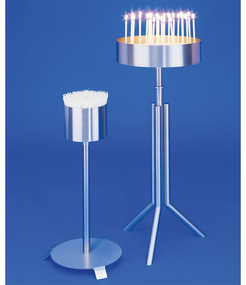 Vorratsschale auf Ständer aus Edelstahl