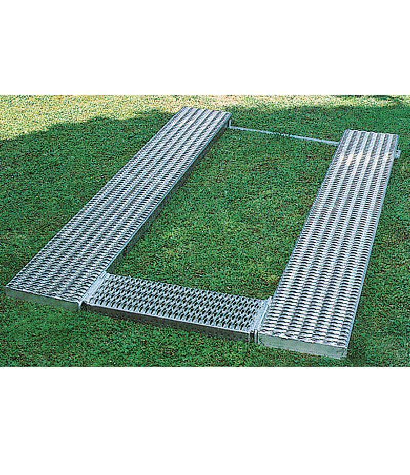 2 Längsroste 420x2800 mm, 1 Querrost 300x900 mm