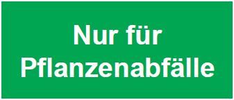 Schild zur Abfalltrennung