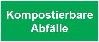 Schild zur Abfalltrennung