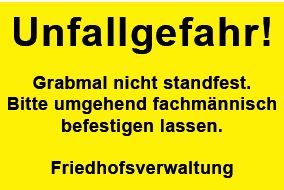 Hinweisschild in Siebdruck