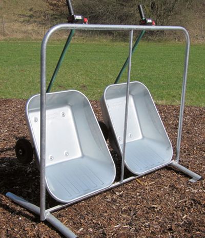 Pfandstation mit 2 Wagen