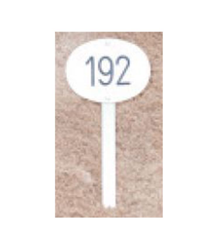 Grabnummer, 95 x 73 mm, oval