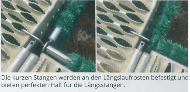 Grabmattenset mit Teleskopstangen